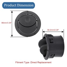 Youzzei Interior Dash Air Vent Cover, Renault Dashboard Vent Grille Cover for Dacia Duster Renault Master Mk3 Vauxhall Opel Movano B Nissan NV400 Sandero Car Dashboard Air Vent 8200212480 687608041R