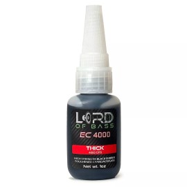 Lord of Bass 1oz Black Flex Thick CA Glue Bottle EC4000