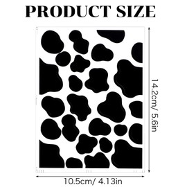 Ymapinc 312PCS Cow Print Stickers, Waterproof Cow Print Vinyl Wall Stickers for Cows Themed Living Room Bathroom Home Wall Decor
