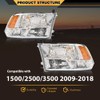 CNNELL Front Headlights Assembly Left & Right Pair w/Bulbs Compatible