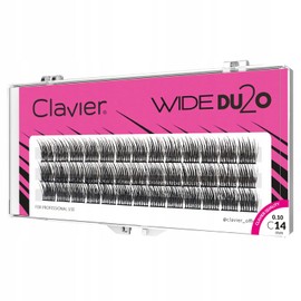 Clavier Wide Du2o False Eyelashes in Tufts, Eyelashes in a Tuft, Various Lengths from 8 to 14 mm, Ultra Volume, for a Perfect Look (14 mm)