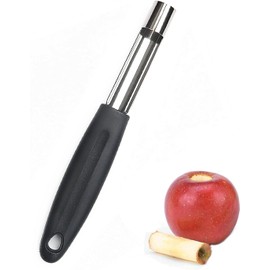 Stainless Steel Apple & Pear Corer with Soft Touch Handle - Sharp Serrated Blade Kitchen Tool, 19cm