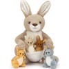 MorisMos Kangaroo Teddy with Babies inside, Lifelike Cuddly Kangaroos Stuffed