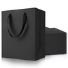 PrimeSign Black Gift Bags With Handles: 8x5x10 Inch 30 Pack