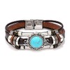 Fuqimanman2020 Bohemia Leather Bracelets for Women Multilayer Turquoise Bracelets with