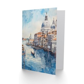 Artery8 Venice Watercolour St Mark's Basilica Detailed Greeting Birthday Card Him Her All Blank