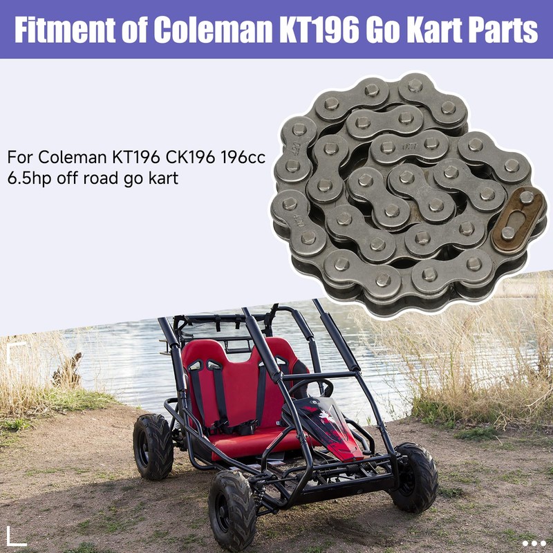 CILOYU 420 Chain 32 Links Replacement for Coleman KT196 CK196