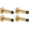 4 Pack Brushed Gold Door Stopper with Black Tip, 304