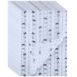 10 Sheets Dot Bow Wrapping Paper, 27.6x19.7 Inch Bow Tissue Paper Gift Wrapping Tissue Paper Bowknot Craft Paper for Gift Packaging