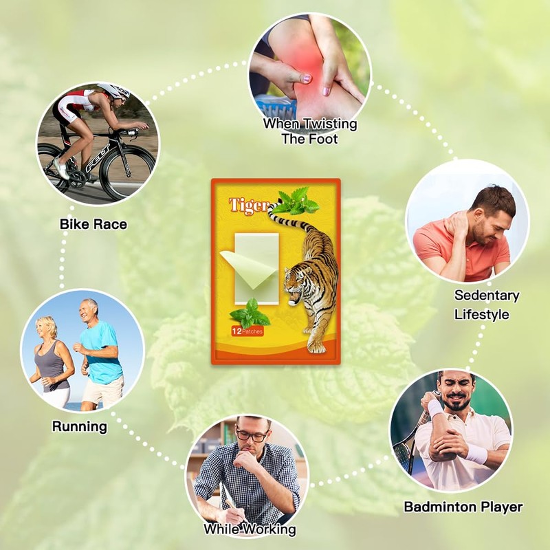 Tiger Patches Double Sided Back Patch Neck Shoulders Body Muscle