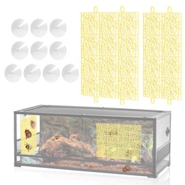 Hermit Crab Climbing Wall Set – 2 Pack Mesh Ladder Climbing Toy for Hermit Crabs, Gecko, Spider and Reptile Pets Tank Accessories Enrichment Habitat Decor for Climbing, Exercise and Exploration