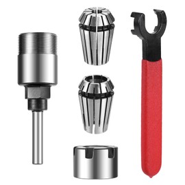 Yetaha 1/4-Inch Shank Router Bit Collet Extension Chuck Converter Adapter with ER20 Spring Collet, Convert 1/2-Inch & 1/4-Inch Shank Bits and M Type Collet Chuck Wrench Spanner for Milling Lathe Tool