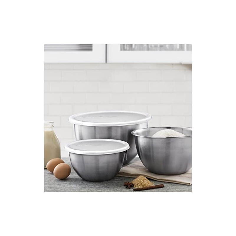 Tovolo Stainless Steel Mixing Bowls with Lid Set of 3