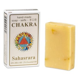 LivuX Chakra Soap Sahasrara - 7th Chakra Crown Chakra - Handmade Natural Soap with Frankincense & Myrrh - 70g - Vegan & Cold Stirred - Spiritual & Balancing 1282