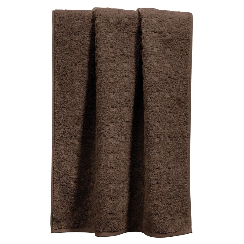 Möve Bath Towel Quadretti Walk-Towelling Brown Size 67 x 140