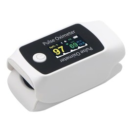 Berry Oxímetro de Pulso Digital con Pantalla LED, Medidor de SpO2 y Frecuencia Cardíaca, SBT-BM1000C, Blanco
