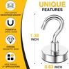 DIYMAG Magnetic Hooks, 30Lbs Strong Heavy Duty Cruise Magnet (75