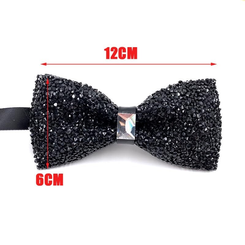 Rhinestone Bow Ties for Men Pre-Tied Bow Tie Banquet Bow