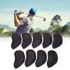 Golf IronCovers, 9Pcs PU and Plush Golf Club IronCovers Waterproof