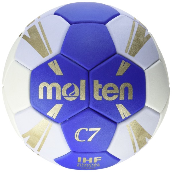 Molten Unisex's H1C3500-BW Game Handball Ball, Blue/White/Gold, One Size