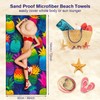 Violetpos Rainbow Pineapple Beach Towel, Extra Large 180x90 cm 250GSM