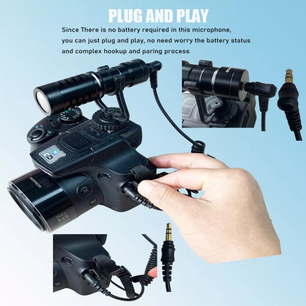 STARAUDIO On-Camera Shotgun Microphone Condenser For Video Camera DSLR phone