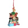 Festive Dogs in a Tree Shape Christmas Ornament, Holiday Décor,