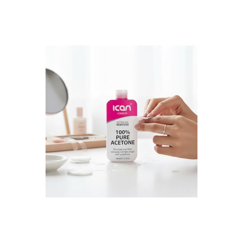 Ican London 100% Pure Acetone Nail Polish Remover UV GEL