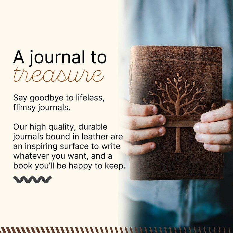 NomadCraftsCo. Vintage Leather Journal Tree of Life-Leather Bound Journal-Antique Paper-Beautiful