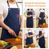Tosewever Canvas Cross Back Chef Cotton Aprons for Men Women