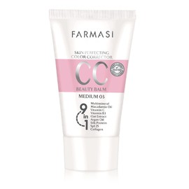 FARMASi CC Color Control Cream, Natural and Flawless Finish, Enriched Formula with Multimineral & Spf 25+, All-Day Hold, All Skin Types, 1.7 fl. oz, Medium