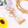 MWOOT Alphabet Initial Letter Keychain for Women Butterfly Cross Keychains