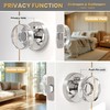 naubea Crystal Door Knob Polished Chrome Interior Privacy Door Knobs