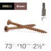 Deck Plus Tornillos De Madera Exterior Recubiertos De Epoxi #10