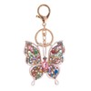 ARFUKA Keychain Rhinestone Butterfly Pendant Keyring 3d Animal Iced Out