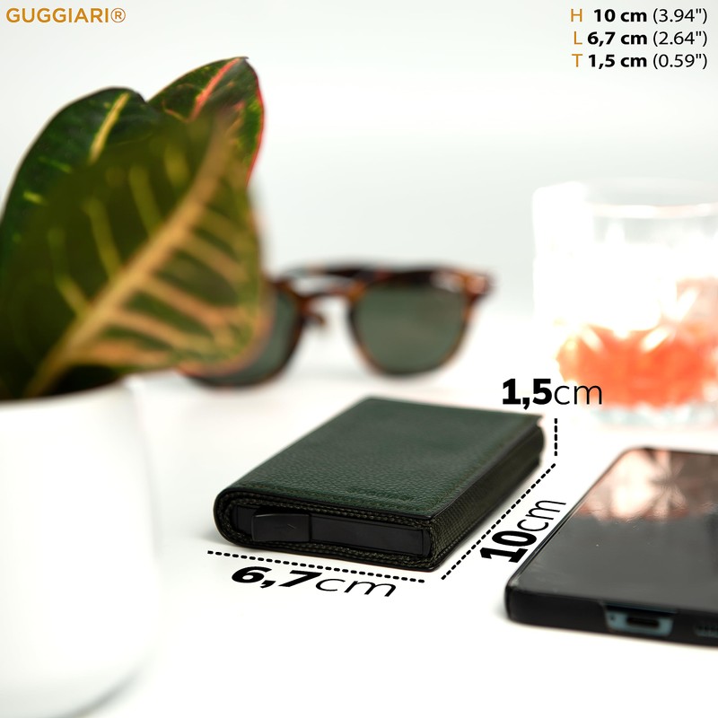 GUGGIARI Credit Card Holder - Card Holder with Coin Compartment/Card