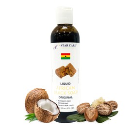 STAR CARE Virgin Liquid African Black Soap 8oz/235ml (LABS8-Original)