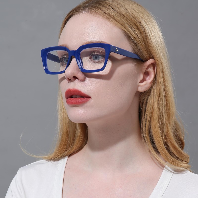 DXYXYO Blue Light Blocking Reading Glasses for Women 1.5 Oversized