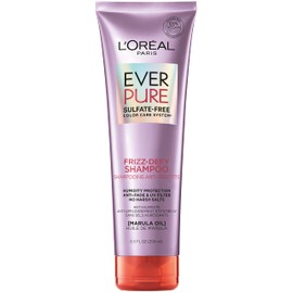 L'Oreal Paris EverPure Sulfate Free Frizz Defy Shampoo, with Marula Oil, 8.5 Fl; Oz (Packaging May Vary)