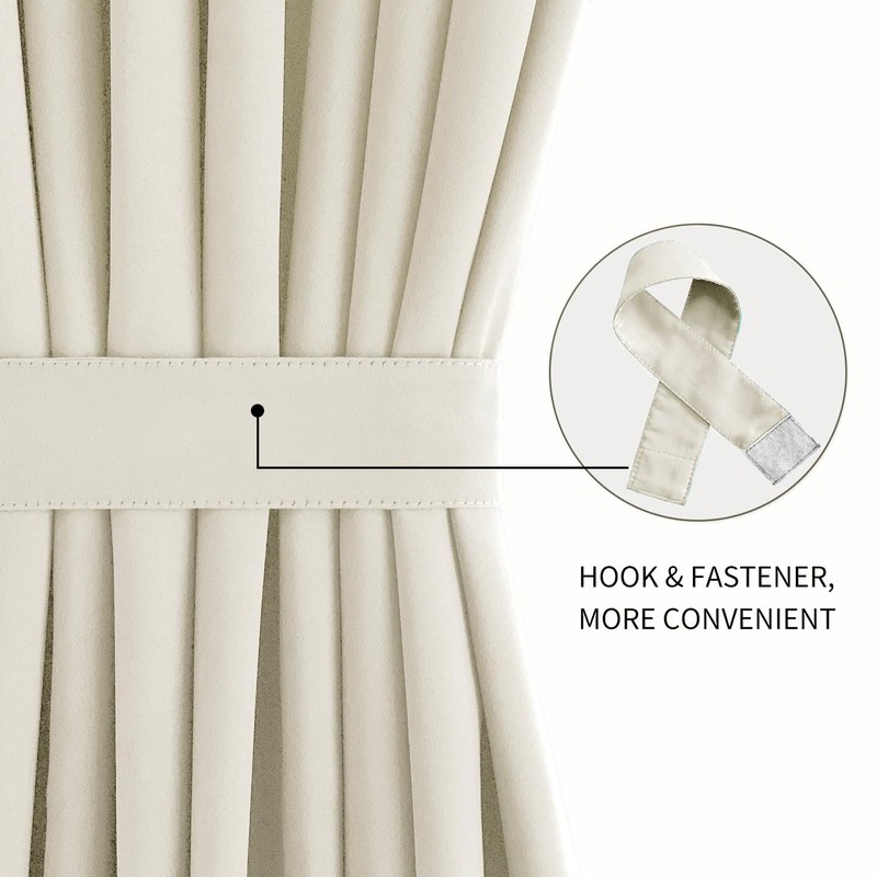 DWCN French Door Curtains – Rod Pocket Thermal Blackout Curtain