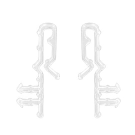 16 Pcs Hidden Blind Clips 2 inch Hidden Channel Valance Clips Clear Plastic Valance Retainer Clips for Home Window Blinds