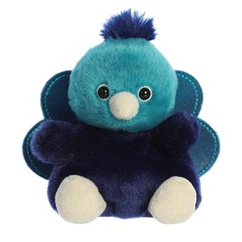 Aurora® Adorable Palm Pals™ Elton Peacock™ Stuffed Animal - Fun Collectible Plush for Kids and Adult Collectors - Perfect for Decorating Rooms and Birthday Gifts - Blue 5 Inches