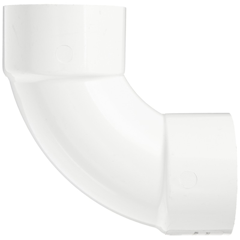 Spears 406-S Series PVC Pipe Fitting, 90 Degree Sweep Elbow,