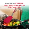 Espátula grande de silicona resistente al calor y espátula ancha