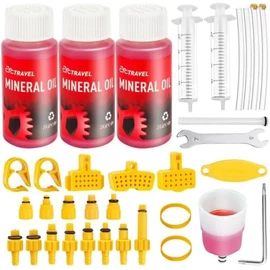 Brake Bleed Kit for Shimano, TEKTRO, TRP Hydraulic Disc Brakes, Mountain Brake Bleed Kit Including High Performance Mineral Oil Brake Fluid.