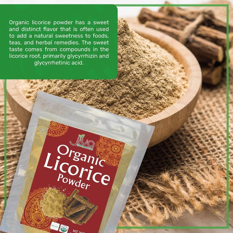 Jiva Organic Licorice Root Powder 7 Ounce - Glycyrrhiza glabra