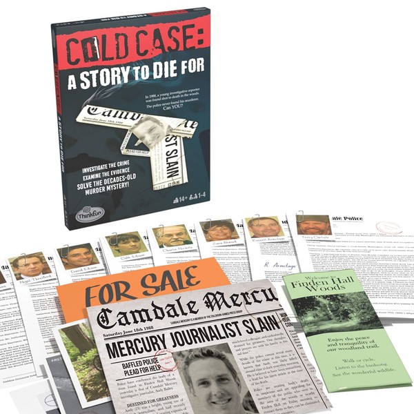 Think Fun Cold Case: A Story to Die for– A Murder Mystery Game in a Box for Ages 14 and Up