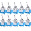 Taiss / 10 pieces blue mini toggle switch AC 125