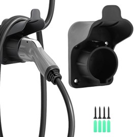 Kazheon EV Charger Holder,SAE J1772 Wall Mount Charging Cable Organizer,Nozzle Holster Dock Electric Vehicle EVSE PHEV Car Plug Space Saving Garage Wall Connector Cord Hook for Outdoor Indoor