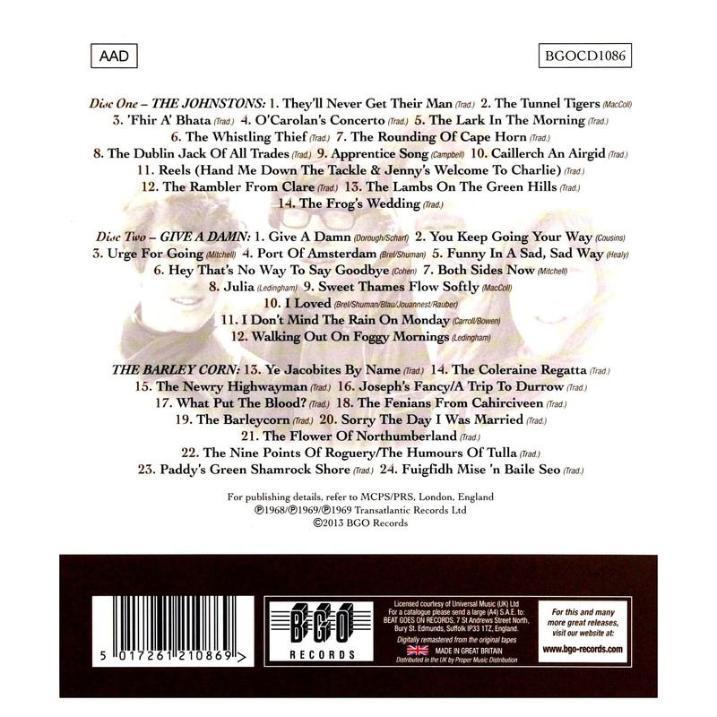 Johnstons/Give a Damn/the Barley Corn